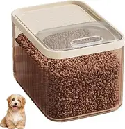 Airtight Dog Food Storage Container with Measuring Cup, Airtight Cat Storage Container, Pet Food Containers for Keeping Dog Foos, Snacks, Flour, Sugar Refreshing (Clear M)