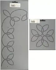 2 Quilting Stencil Laurel Floral Leaf Border & Block Quilt Hand Machine Template