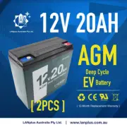 2x 12V 20AH AGM Deep Cycle Rechargeable Battery Solar UPS Caravan Camper scooter