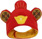 JISADER New Year Pet Costume Hat God of Wealth for Small Dogs Kitten China New Year