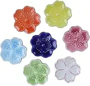 ASAKKURA 7pcs Japanese Style Ceramic Chopstick Rests Elegant Decorative Holders for Dining Table Versatile Use as Calligraphy and Photo Props Smooth Surface Easy to Clean
