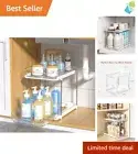 2-Tier Acrylic Bathroom Organizer with Pull-Out Drawers - Stackable & Adjustable