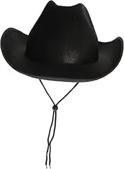 [WRITWAA] Party Cowboy Hat Felt Hats Cap Cowgirl Hats Halloween Caps Summer Hats Straw Hats for Men Hat with Strap Country Hats Hats Party Hats Hat Men White Cloth