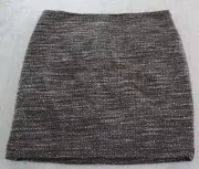 NWT Ann Taylor Black & White Boucle Pencil Skirt Size 12 Wool/Polyester Blend