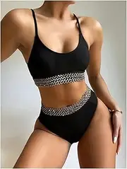 Sexy Bikini Set Swimsuit White High Waist Slim Swimsuit Women Swimwear Push Up Biquini