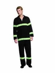 Fever Adult mens Fireman Costume, Jacket and trousers, Uniforms, Size M, 31693