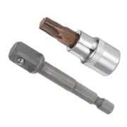 Torx Bit Socket T45 Bit 3/8" Drive 2" Length CR-V Socket with Socket Extension