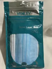 4 Pack Disposable Face Mask Fluid Resistance 3 Layers- 10 Count (40 Masks Total)