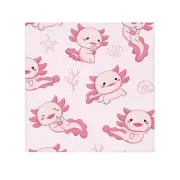 Cute Pink Axolotl Face Towel, Fun Bath Towel, Gift for Kids, Bathroom Decor,