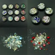 7 Pcs Mix Colour Crystal Flat Back Nail Art Face Festival Rhinestones Gems AU