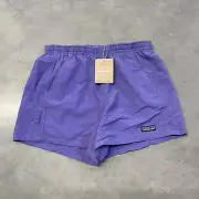 NEW Patagonia Womens Extra Small Baggies Shorts Perennial Purple Elastic Waist 5