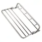 Double Towel Rack Foldable Stainless Steel Wall Mount Towel Shelf With Movable H