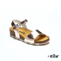 在飛比找Yahoo奇摩購物中心優惠-CCILU 金屬風皮革一字楔型涼鞋-女款-802009059