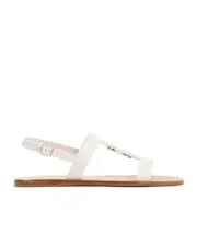 Logo logo flat sandals US6,US5 White