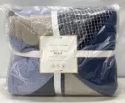 NEW Pottery Barn TEEN Huntley Patch TWIN~TWIN XL Quilt~Blue Multi