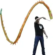Dragon Dance Silk 5M/16ft Chinese Folk Dragon Poi Outdoor Fitness Sports Double-Sided Traditional Gymnastic Dragon Dance Ribbon Streamer for Kids Beginners