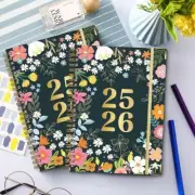 Colorful Flower Pattern Notebook Plan Weekly Note Book A5 Binder Coil Diary