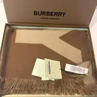 在飛比找Yahoo!奇摩拍賣優惠-全新Burberry巴寶莉字母logo圍巾棕色