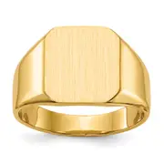 14K Yellow Gold 16.0x14.5mm Open Back Men's Signet Ring