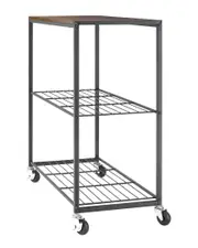Whitmor Modern Industrial 3-Tier Shelf Cart