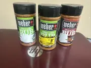 Weber Seasoning Lot 3 Chili Lime And Siracha Rub 5.75 oz Bottles Weber BBQ New