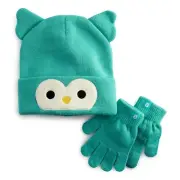 SQUISHMALLOW Beanie Hat Toboggan Gloves Set Winston Owl Kellytoy Girl Boy Kids
