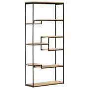 Bookcase 80x30x180 cm Rough Mango Wood vidaXL