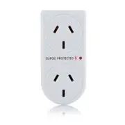 Power Adaptor 2 Way 10a Vertical AUS Socket 10a Surge Protected with LED