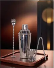 24Oz Cocktail Shaker 4pc Set - Professional Bartender Kit for Home & Bar with...