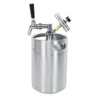 US HG 5L Stainless Steel Home Brewing Mini Beer Keg Spear Dispenser Tap 2 Class