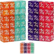 FIGURESLAB 48PCS 12mm MTG Dice Life Counters Set for Magic The Gathering, Small MTG Tokens Loyalty Dice with Box, Compatible with Magic Card Game Accessories CCG Creature Stats