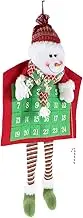 FUNNETOYU Christmas Countdown Pendant Old Man Snowman Calendar Christmas Home Decoration Arrangements Christmas Props Dress up (snowman Style) Xmas Calendars with Pockets to Front Door Decor