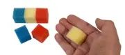 SPONGE BLOCKS Multiplying Close Up Beginner Magic Trick Set Foam Red White Blue