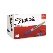 Sharpie Fine Tip Permanent Marker, Blue, Bullet - 216 per CA - 1920932