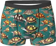 [YANYU] many Animals Sea Turtles Print Stylish Men Briefs Breathable Stretch Lightweight Comfortable for All Day Wear