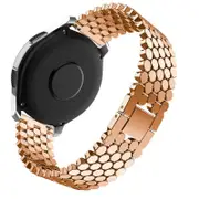 Catzon 22MM Fish Scale Grain Replacement Metal Band For Samsung gear S3/Amazfit S3/GTS-RoseGold