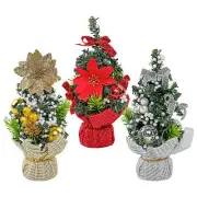 Tabletop Christmas Tree 8.27 Inches Miniature Christmas Tree with Red Bow manner
