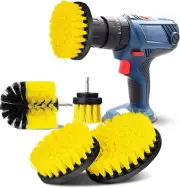 Drill Brush Cleaning Brushes Set, 4 Pack Drill Scrubbing Brushes for Cleaning At