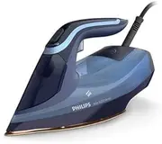 [Philips] Azur 8000 Series Steam Iron - 55 g/min Continuous Steam, 240 g Steam Boost, 2400 W, OptimalTEMP Technology, SteamGlide Elite, Light Blue (DST8020/20)