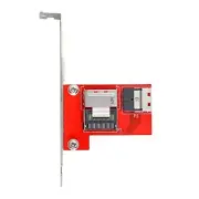 PCI-Express 4.0 Slimline SAS SFF-8654 to Mini SAS SFF-8087 PCBA Female Adapte...