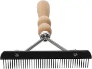 Pet Grooming Rake Comb for Dogs Dematting Tool with Comfort Grip Handle Shedding Brush for Pet Hair Removal for Dogs