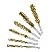 Hex Shank Brass Bore Brush Set Power Drill For Cleaning Polishing Painting b