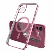 For Apple iPhone 11 MagSafe Magnetic Case with HaloLock Shockproof Military Grade Protection Scratch Resistant Back Protective Cover (Rose Gold)
