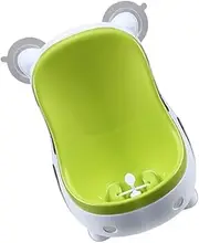 PERSELOSO 1pc Boys Standing Potty with Strong Suction Cute Cartoon Design Easy to Clean Groove for Potty Training Boys Under Years Old Light Green