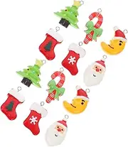 CORHAD Christmas Resin Charms for Jewelry Adornments for Necklace Earrings Boys and Girls Decor Craft Kit
