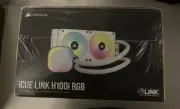 CORSAIR iCUE LINK H100i 240mm AIO Liquid CPU Cooler White QX120 RGB Fans