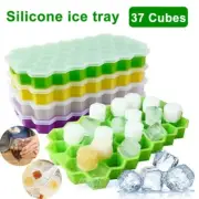 2Pack 37Cavities Silicone Ice Cube Tray with Lid Reusable Ice Maker Easy-Release
