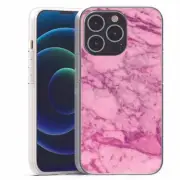 For Apple IPhone 13 Pro Max Mini TPU Case Cover+Glass(Pink Marble)