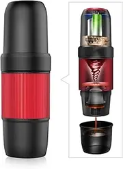 Portable Espresso Coffee Machine, 15Bar Pressure Hot and Cold Extraction Automatic Coffee Maker with Foaming Function, Capsule & Coffee Powder Compatible