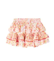 [Poupette St Barth Kids] Poupette St Barth Kids Ariane floral tiered skirt Y 12 multicoloured